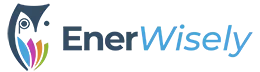 Logo, EnerWisely, the smart app to save energy and money while helping the planet