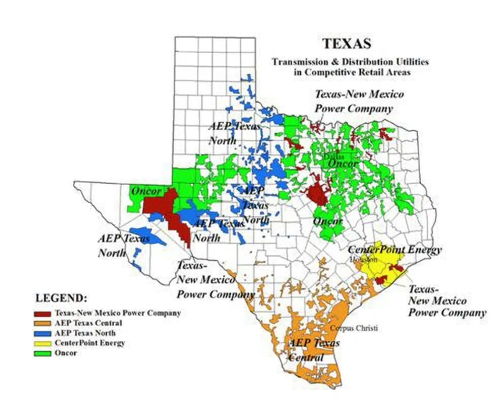 Picture, Texas TDU Areas, Transmission & Distribution Utilities in Competitive Retail Areas Texas.  PUCT. Texas electricity plans. Smart up your power to choose. EnerWisely is the smart app to compare plans based on your consumption and get cheap electricity. Sign up free